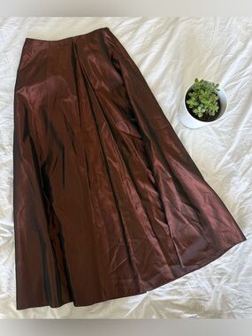 Sleek Maxi Skirt in Rich Chocolate Brown